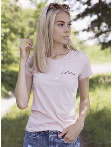 Happy Nature Dámské tričko hory - růžové