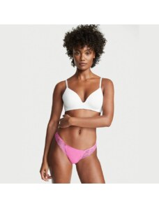 Victoria's Secret růžové strečové bavlněné tanga kalhotky Stretch Cotton Thong Panty