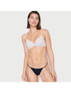 Victoria's Secret modré strečové bavlněné tanga kalhotky Stretch Cotton V-String Panty