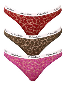 3PACK dámské kalhotky Calvin Klein nadrozměr vícebarevné (QD3975E-6VY)