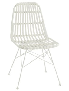 Bílá plastová zahradní židle J-line Rochal