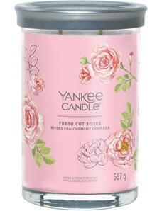 Yankee Candle – Signature Tumbler svíčka Fresh Cut Roses (Čerstvě nařezané růže)