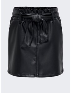 Černá holčičí koženková sukně ONLY Karli - Holky