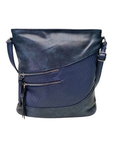 Tapple Tmavě modrá crossbody kabelka s líbivou texturou