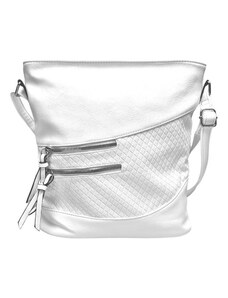 Tapple Bílá crossbody kabelka s líbivou texturou