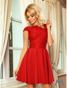 NM Krásné dámské šaty 157-8 červené s krajkou