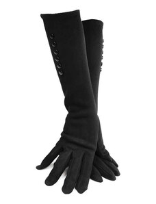 Dámské fleecové rukavice dlouhé 38 cm - černé