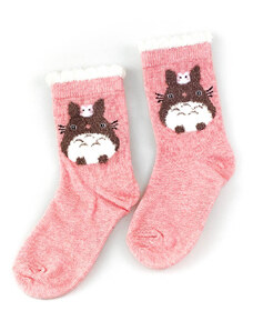 Dívčí ponožky růžové s obrázkem