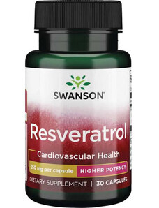 Swanson Resveratrol Resveratrol 100 30 ks, kapsle, 250 mg