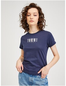 Tommy Hilfiger Tmavě modré dámské tričko Tommy Jeans - Dámské