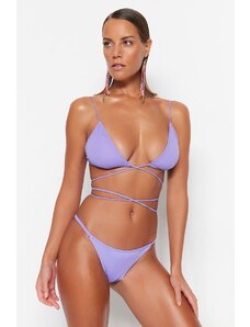 Trendyol Lilac Piping Normal Leg Bikini Bottom