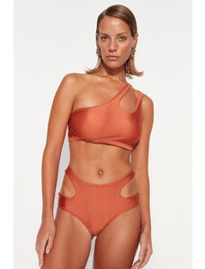 Trendyol Tile Jedno Rameno Vykrojené/Okno Bikiny Top