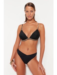 Trendyol Black Underwired Bikini Top With Accessories