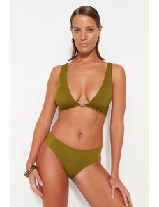 Trendyol Green Triangle Příslušenství Bikiny Top