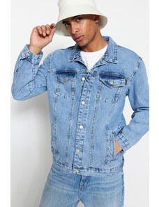 Trendyol modrá džínová bunda regular fit