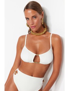 Trendyol Ecru Bralet Bead Příslušenství Bikiny Top