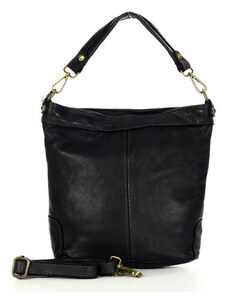 Marco Mazzini handmade Kožená kabelka přes rameno Mazzini MM222 černá