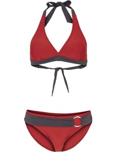 bonprix Bikiny neckholder (2dílná souprava) z recyklovaného polyamidu Červená