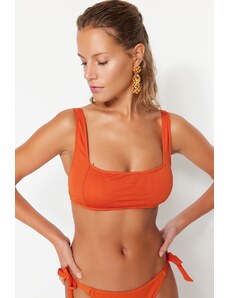Trendyol Cinnamon Bralette Textured Bikini Top
