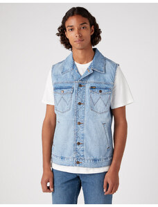 Pánská džínová vesta WRANGLER W44773Y97 DENIM VEST Blue Sunrise