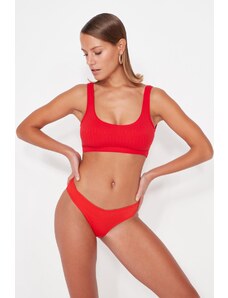 Trendyol Red V-Cut High Leg Bikini Bottoms