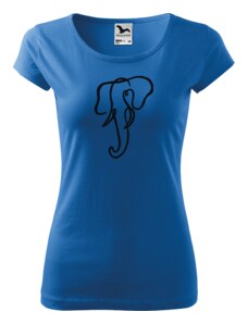 Roni Syvin + Adler/Malfini Ručně malované dámské bavlněné tričko - Jednotahový slon