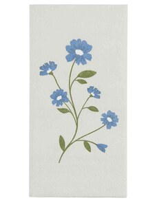IB LAURSEN Papírové ubrousky Flora Blue Flowers - 16 ks