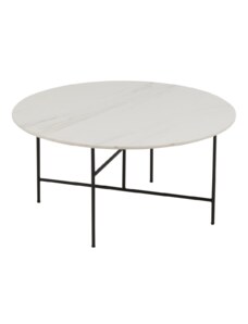 Bílý porcelánový konferenční stolek J-line Malak 80 cm