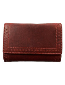 Lozano Luxusní dámská celokožená peněženka červená 4109