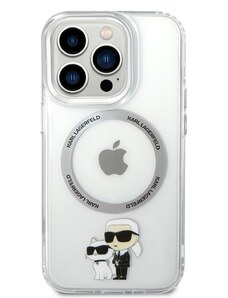 Ochranný kryt pro iPhone 14 Pro MAX - Karl Lagerfeld, IML Karl and Choupette NFT MagSafe Transparent