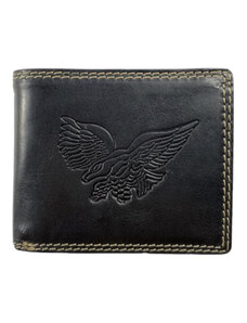 Tillberg Luxusní kožená peněženka s orlem černá 2408