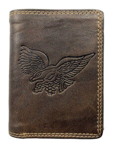 Tillberg Luxusní kožená peněženka s orlem hnědá 2450