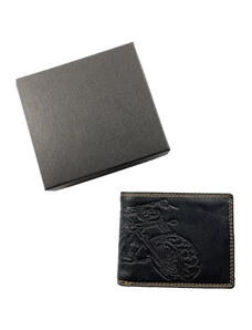 Tillberg Luxusní kožená peněženka s motorkou černá 2432