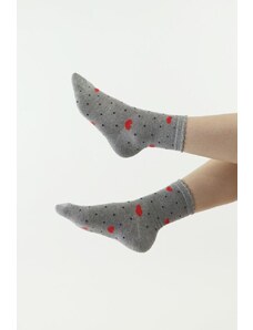 Moraj Ponožky 29 šedé se srdíčky a puntíky