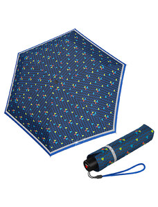 Knirps Rookie Manual Triple Blue - lehký skládací deštník černá