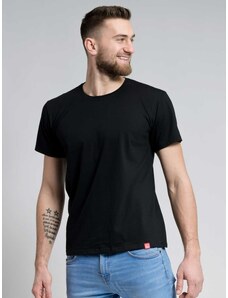 Pánské bavlněné triko CityZen s kulatým výstřihem černá