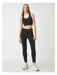 Koton Normal Waist Sports Leggings with Stitching Detail.