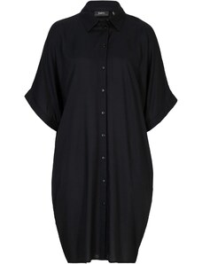 bonprix Halenkové šaty, poloviční rukáv Černá