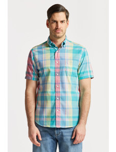 KOŠILE GANT REG UT COLORFUL MADRAS SS SHIRT růžová XL