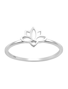 SYLVIENE Stříbrný prstýnek Lotus