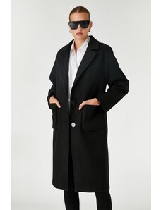 Koton Dámský kapesní detailní kabát s dvojitým knoflíkem 3WAK00167EW