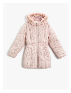 Koton Shimmer Long Down Jacket with Plush Lined.