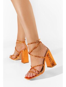 Zapatos Oranžové sandály na podpatku Karine