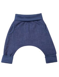 Kalhoty kojenecké BAGGY "JEANS" rostoucí MKcool MK2201 modrý denim 56
