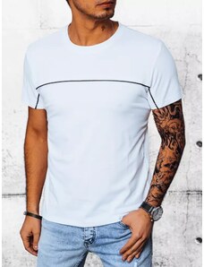 Buďchlap Zajímavé pánské tričko v bílé barvě