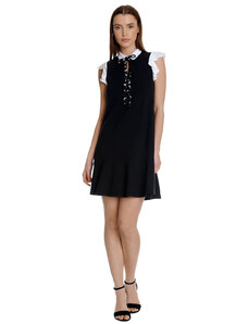 Chère Camille - áčkové černé šaty s límečkem Vive Maria
