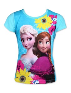 Setino 4604BLUE Dievčenské tričko Frozen, modré-98cm (2-3roky)