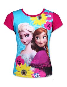 Setino 4604PINK Dievčenské tričko Frozen, modré-98cm (2-3roky)