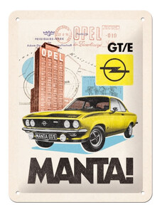 Nostalgic Art Plechová cedule Opel Manta! GT/E 20 x 15 cm