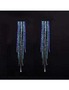 B-TOP Luxusní dámské náušnice Crystal Tassel - barevná